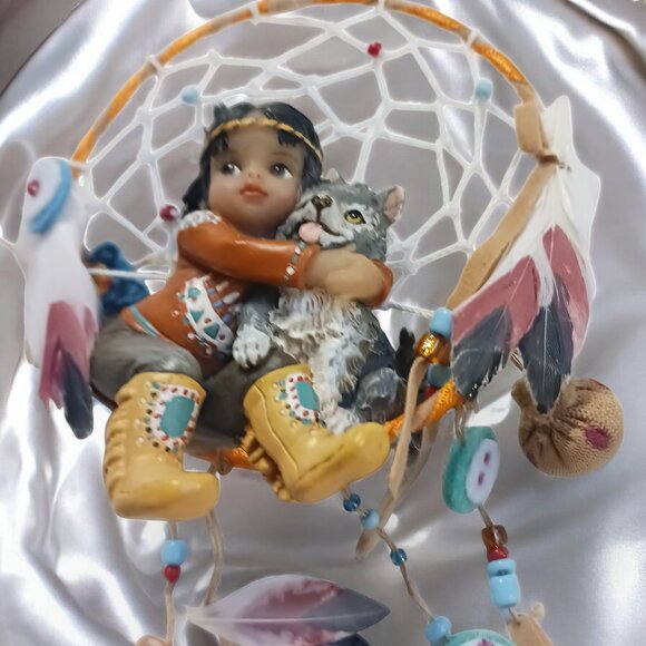 Vintage Ashton-Drake Little Dream Weavers Ornament Set #4 – Dreamcatcher Set - Picture 7 of 14